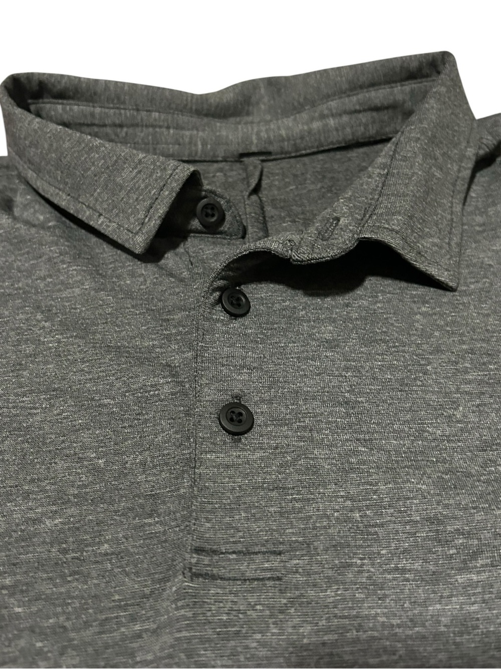 Lululemon Men's Performance Short Sleeve Shirt Polo – Heathered Charcoal Gray - Picture 4 of 6